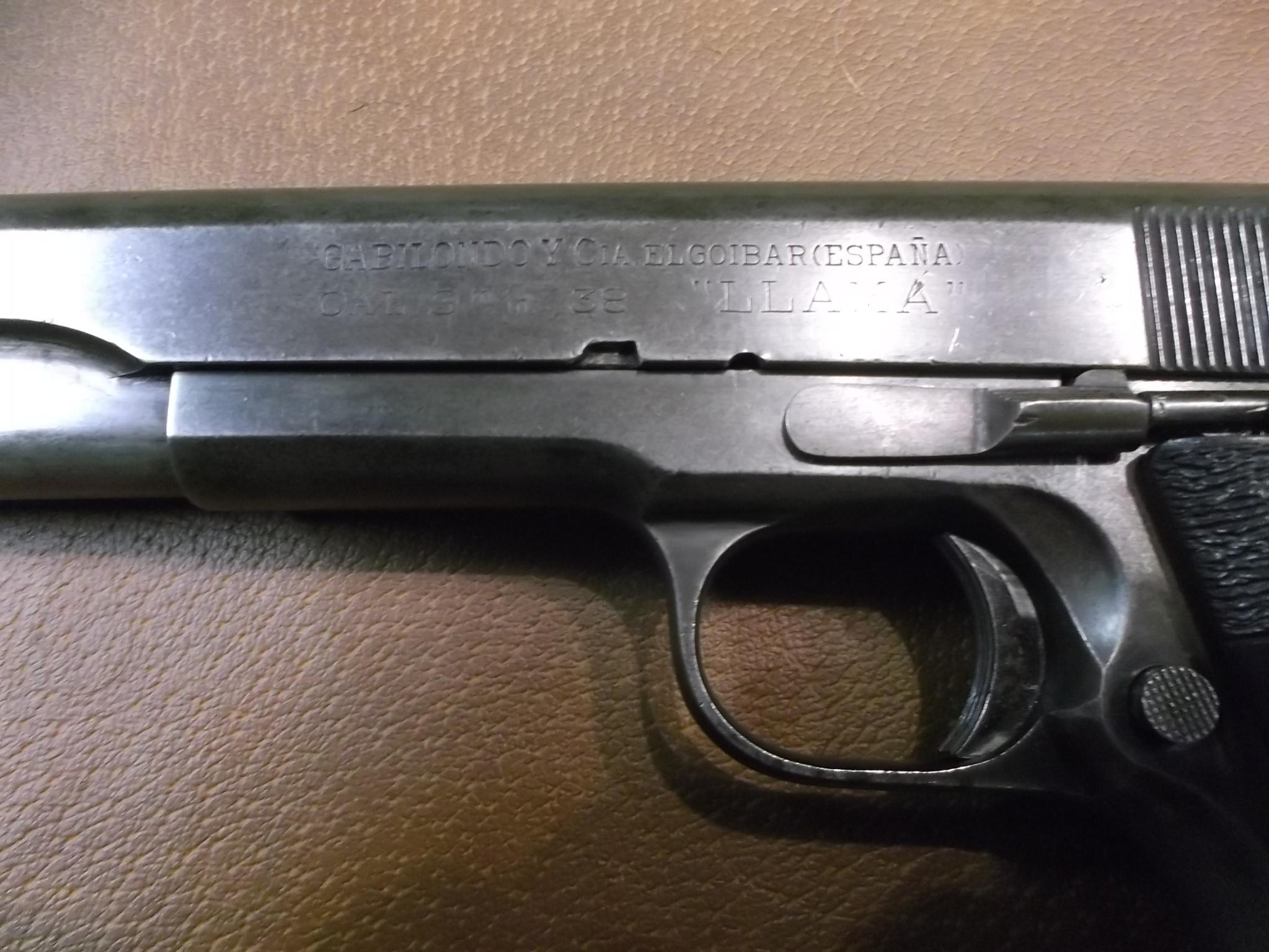 Llama handgun serial number